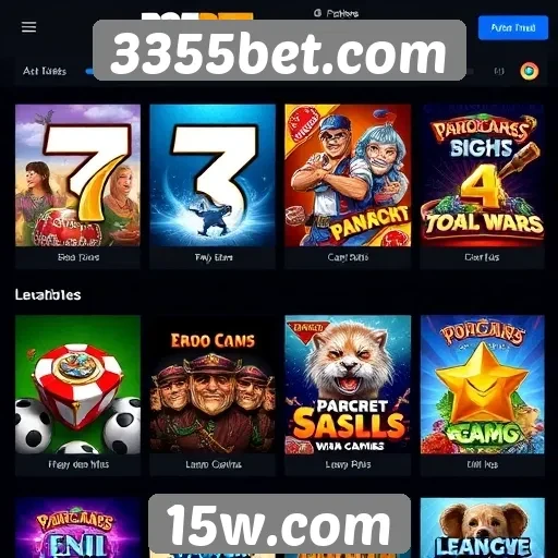 Variedade de jogos disponíveis na plataforma 3355bet.com